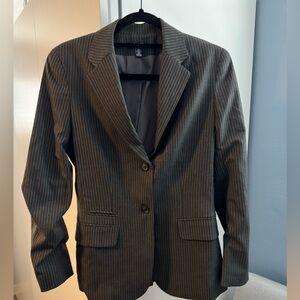 Chaps Gray Pinstripe Blazer